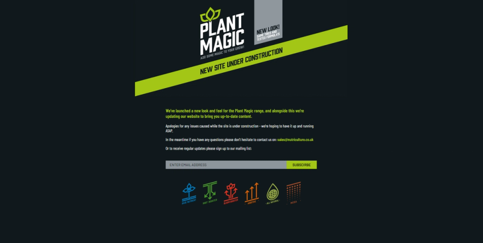 Project image of Plant Magic Website
